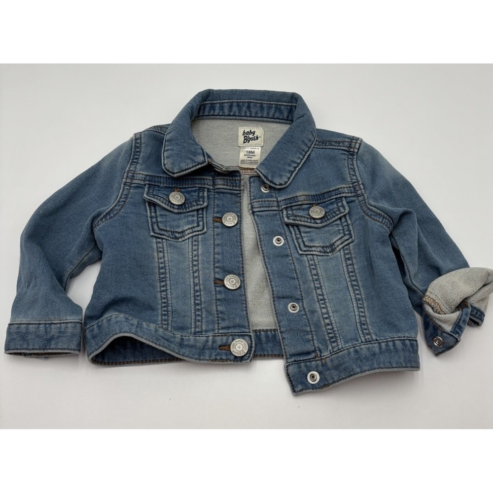 Baby B'gosh Denim Jacket 18M Blue‎ Jean Trucker Stretch Classic Toddler